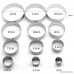 Stainless Steel Mousse Circle 12 Piece Round Cake Mold Fondant Donut Cookie Mold Round Baking Utensil - B07G3RMC11